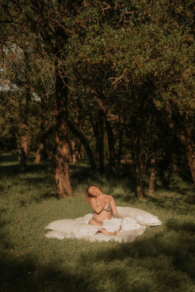 Hands-on womb and breast massage for women